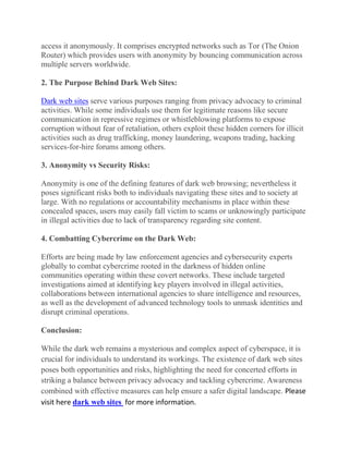 sites on dark web
